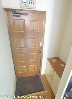 【玄関】 | コーポラスミハラⅡ | コンパクトなキッチンで掃除もラクラク