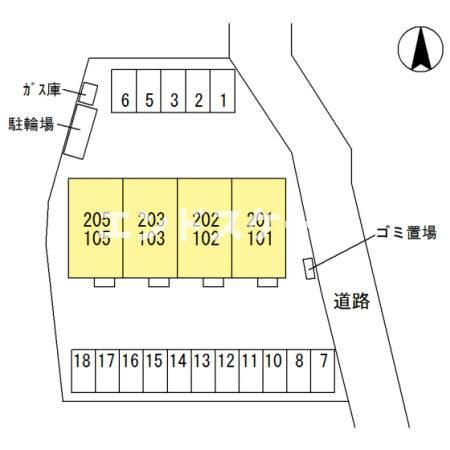 ラ・ルミエール　Ａの区画図|高崎、前橋、伊勢崎エリアのお部屋探しはエンドスケープまで！お客様の理想お聞かせ下さい♪