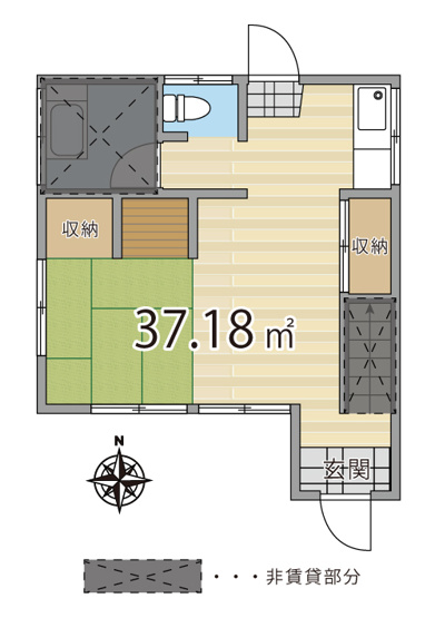 【間取り】 | 成田東3丁目戸建て　1階のみ