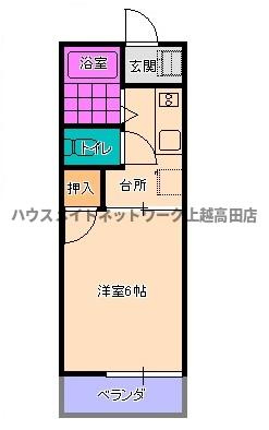 南葉ハイツの間取り|間取図