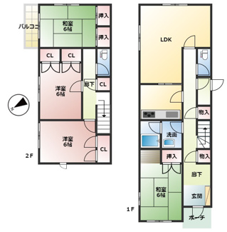 【間取り】 | 西宮市北六甲台１丁目　中古戸建 | 図面と現況が異なる場合は現況を優先します