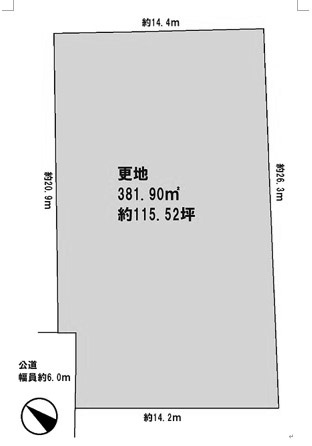【土地図】 | 大枝西新林町一丁目  売土地