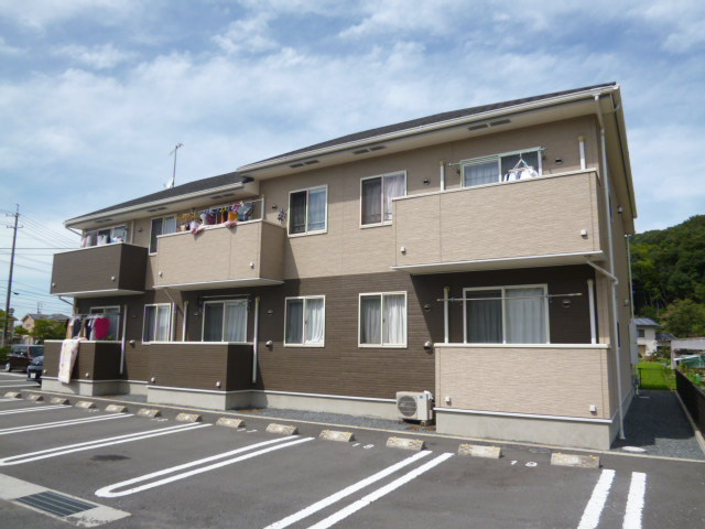 倉敷市福田町古新田のアパートの外観