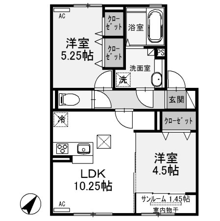 【間取り】 | コンフォートレジデンス宮子 A