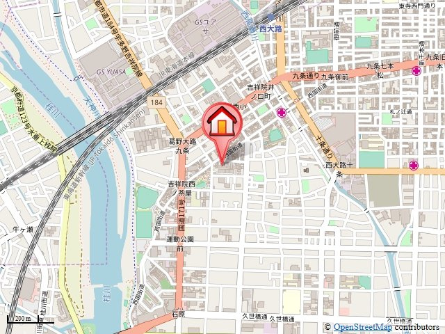 シャロム吉祥院の地図