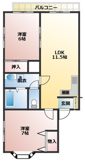 【間取り】 | コーポサンライズⅠ