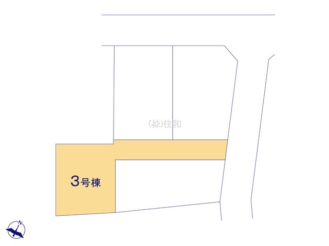 【新築分譲住宅】三芳町北永井　全4棟の区画図