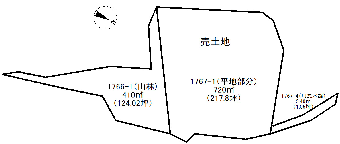 新庄町事業用地の区画図