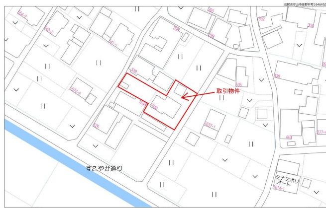 赤野井町貸物件の地図