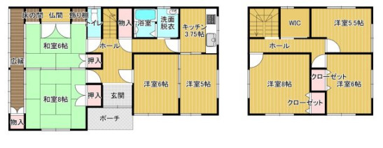 赤野井町貸物件の間取り