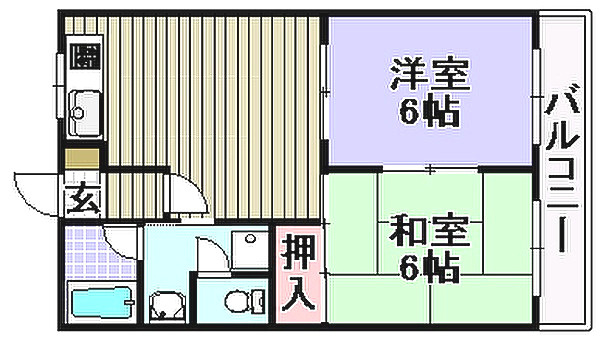 パレスさくらBの間取り