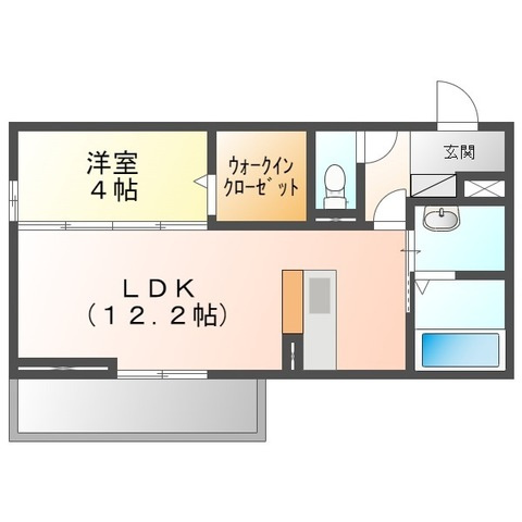 Ｄ－ＲＯＯＭ西長瀬の間取り