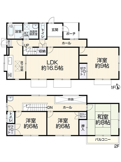 【間取り】 | ○●厚木市森の里5丁目 中古戸建●○ | 陽当たりの良い全室南西向きの4LDK
