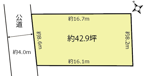 〈調整区域〉北鴻巣駅11分。住宅の建築には12号の開発許可が必要です