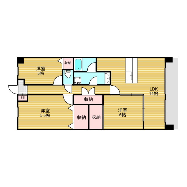 淀川ハイライフマンションの間取り