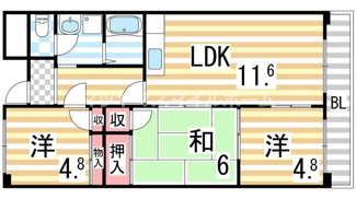 【間取り】 | ソレイユ畷