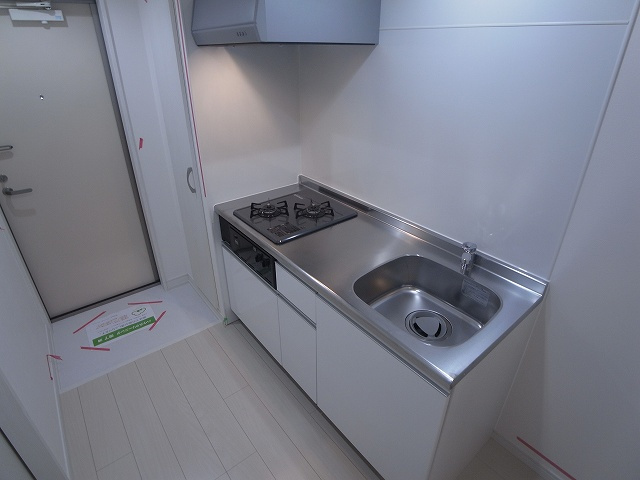 神戸市長田区野田町７丁目のアパートのキッチン|システムキッチン（ガス２口）