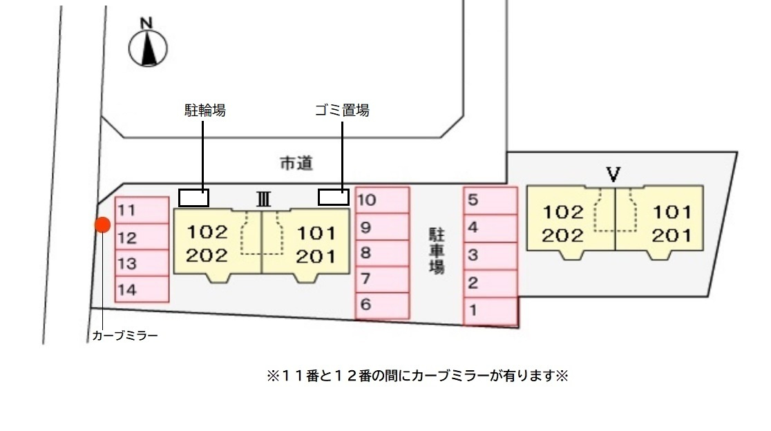 ファースト　デューⅤの区画図