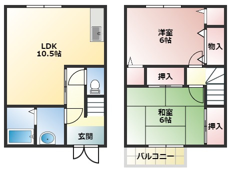 山一ハイツの間取り
