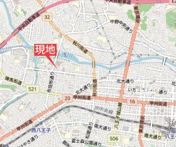 祝：成約済み　八王子市　元本郷町　新築戸建て　８期の地図|～仲介手数料無料☆八王子ひなた不動産～八王子市元本郷町　新築戸建て