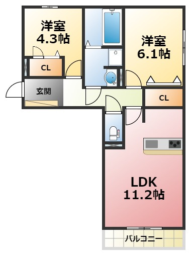 エムライズ西宮の間取り