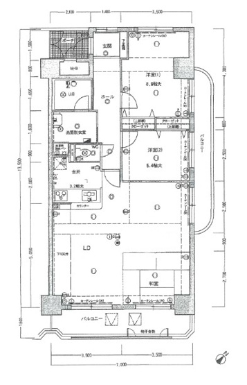 【間取り】 | アネシス空港東参番館　★プライスホームなら仲介手数料が割引価格です★
