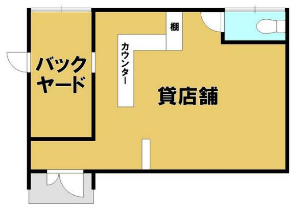 近江八幡市西庄町の店舗の間取り