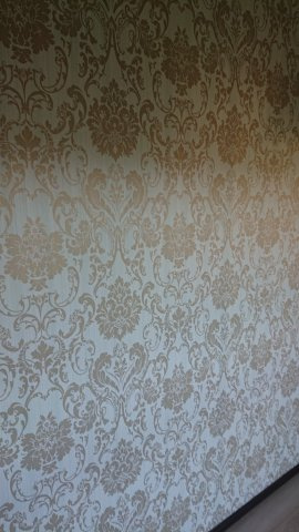 粟田口鳥居町戸建の内装|洋室のアクセントクロスです。