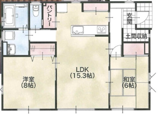 【間取り】 | 福島市南沢又平屋モデルハウス　1号棟（Z）