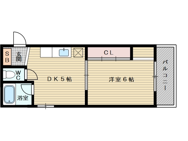 1DKのお部屋です。