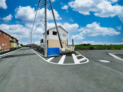 【前面道路含む現地写真】 | クレイドルガーデン　太田市大島町第2　3号棟 | 東南角地で明るく開放的な区画です♪