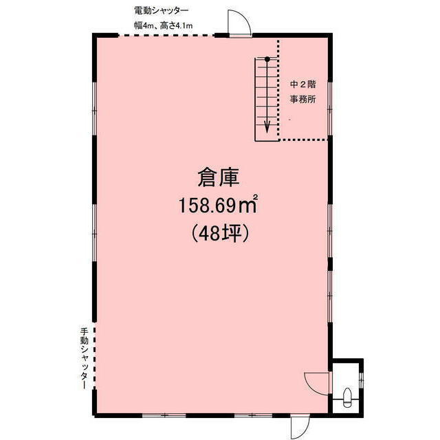 本巣市北野の倉庫の間取り