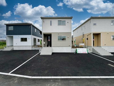 【外観】 | クレイドルガーデン　太田市新田木崎町第9　２号棟 | ついに建物完成いたしました！ぜひ一度ご見学ください♪
内覧希望はこちら→0120-367-660