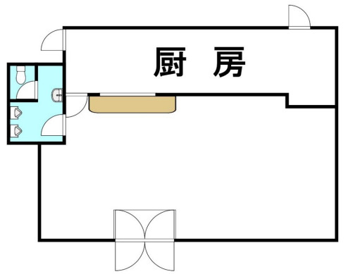 大津市雄琴６丁目の店舗一部の間取り