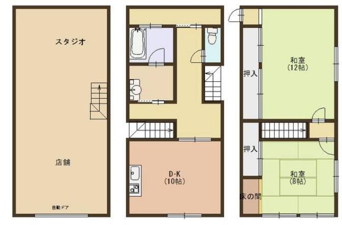 大津市馬場１丁目の店舗事務所の間取り
