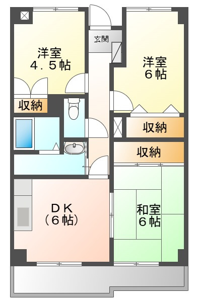 クオーレ花尻の間取り
