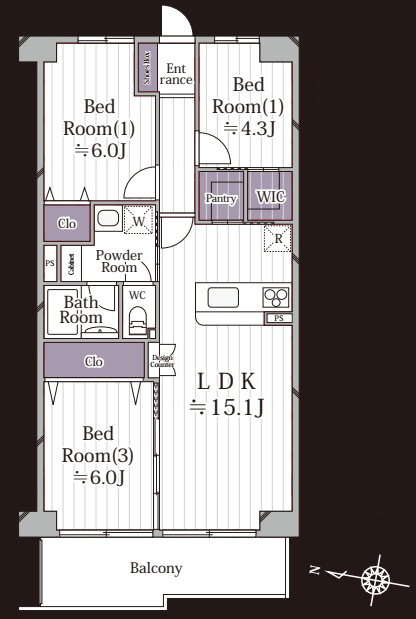 パーク上尾壱番館の間取り