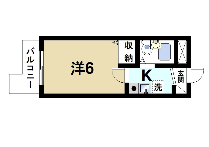 シティパレス富雄北の間取り|通風良好な間取りです