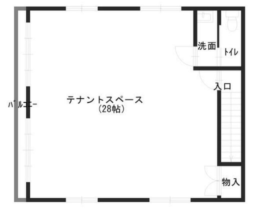 大津市横木１丁目の店舗事務所の間取り