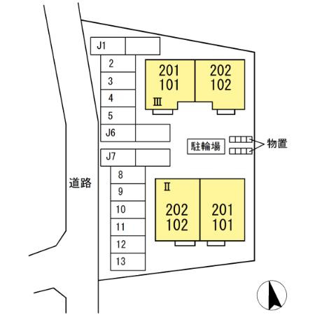 レーベンハイム Ⅱの区画図