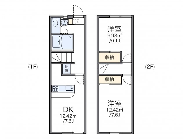 【間取り】 | レオパレスＴｓｕｒｕｈａｒａ　２００１
