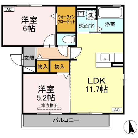 サニーホームズの間取り