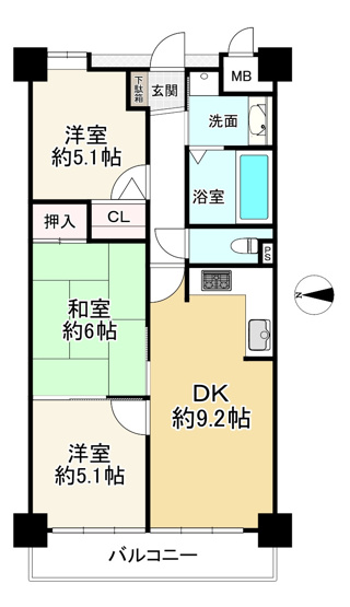 【間取り】 | エスリード寺田町