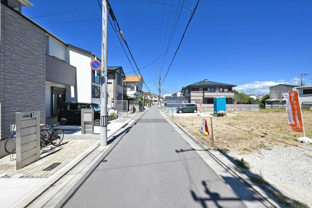 明石市北王子町建築条件無し土地の前面道路含む現地写真|現地（2024年9月）撮影