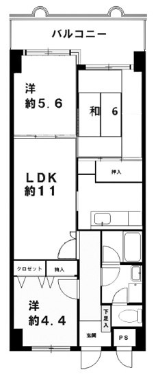 【間取り】 | パークテラス桃山 | 専有面積91.06㎡