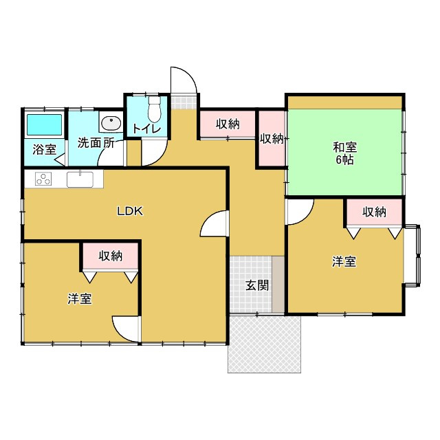 米子市古豊千中古戸建の間取り
