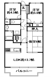 【間取り】 | トーカンマンション新三田C棟