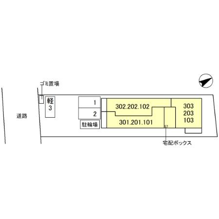 D-PLACE飾磨駅前の区画図
