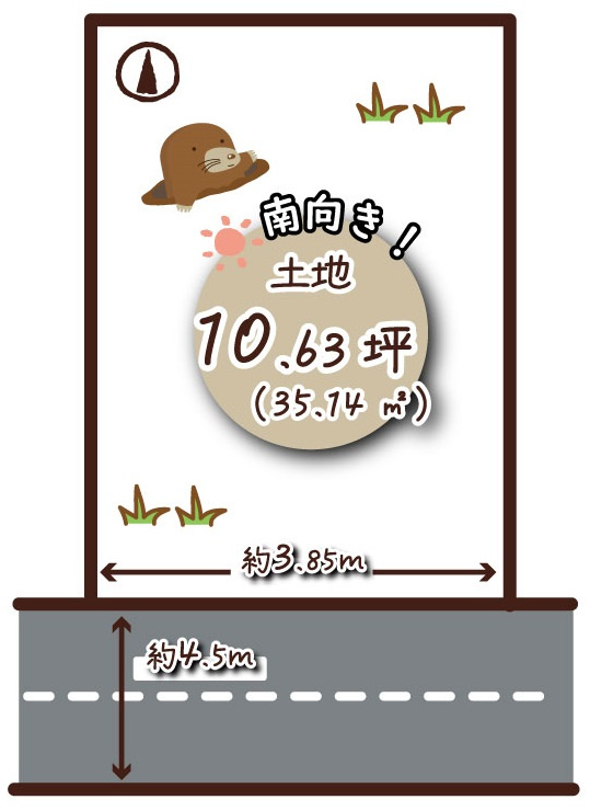 淀美豆町の区画図