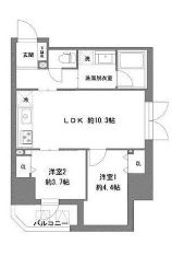 台東区東上野１丁目の賃貸マンションの間取り
